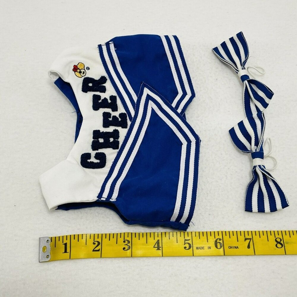 Build a Bear Cheerleader Dress Girl Outfit Clothing Uniform Clothes Skirt Bow - Picture 8 of 8